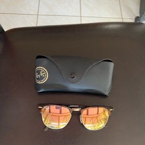 RayBan multi colored aviator sunglasses; beautiful pink and other colors within